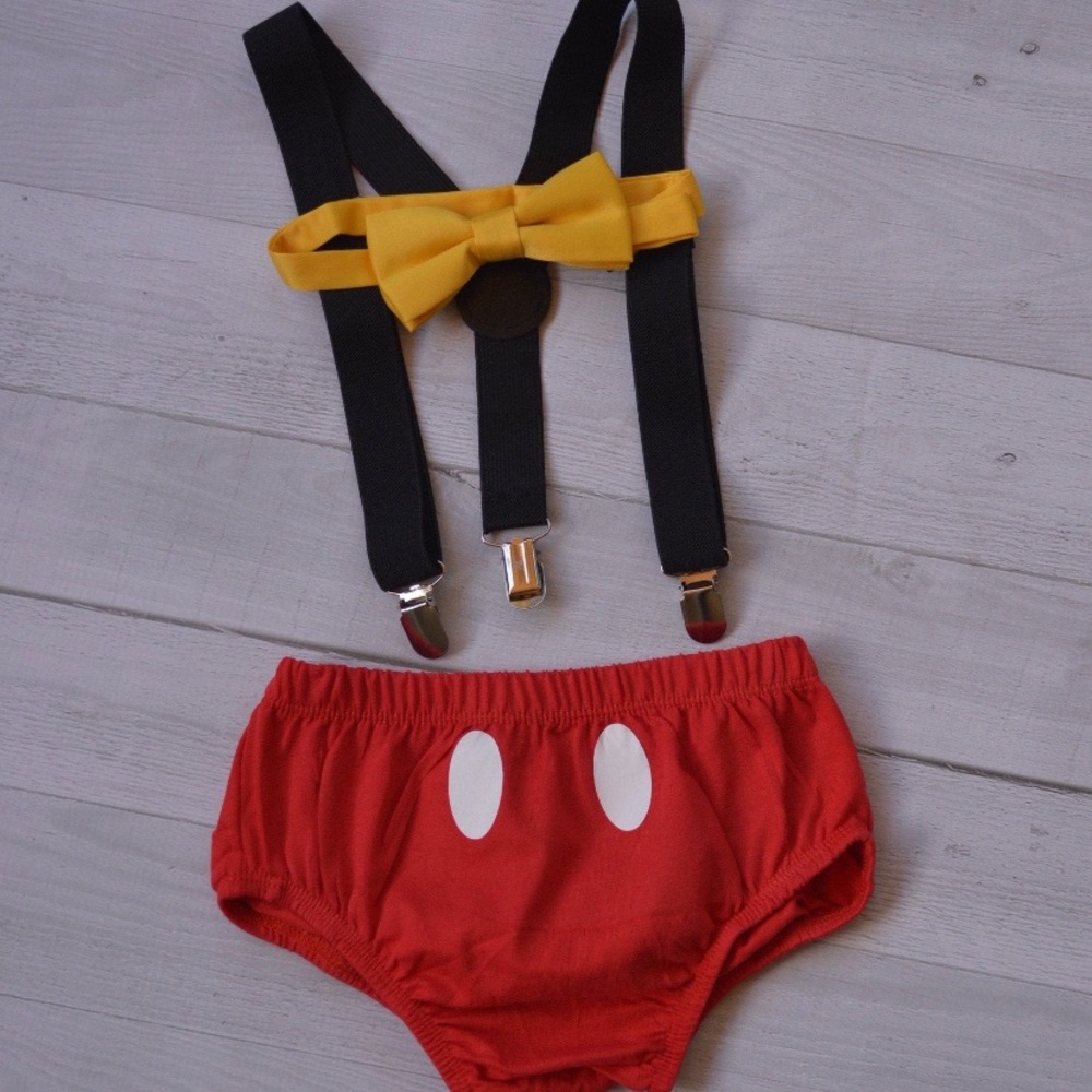 Mickey Mouse inspired Smash Cake outfit